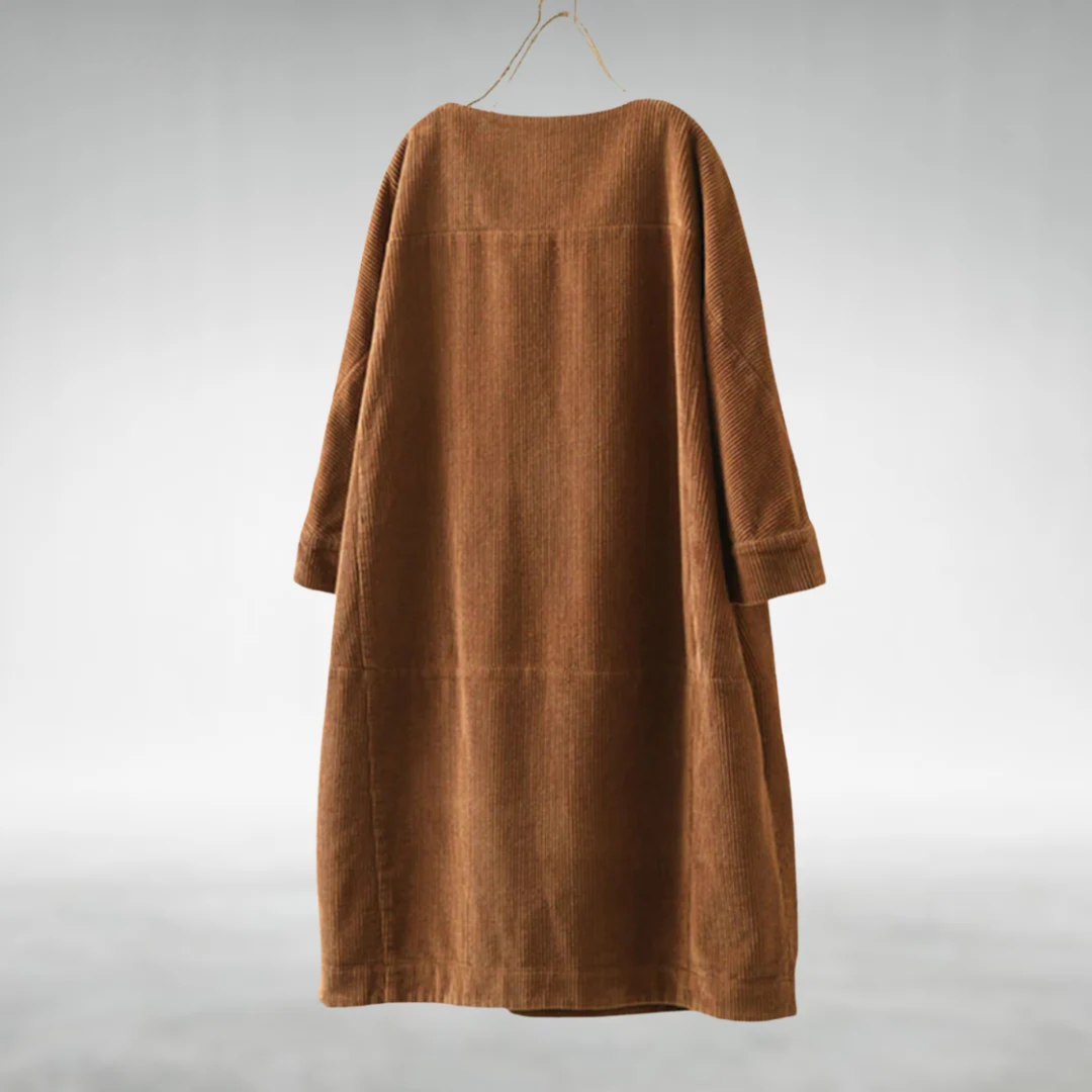 Amy | Relaxed Corduroy Midi Dress