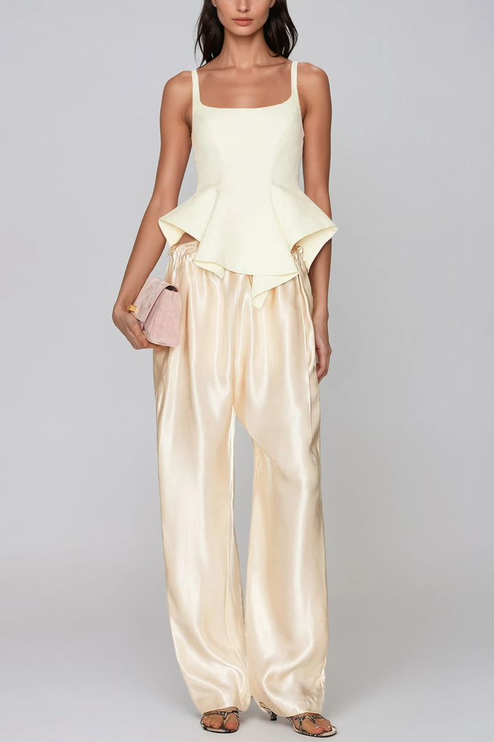 Haraldur Spaghetti Ruffle Pants Set