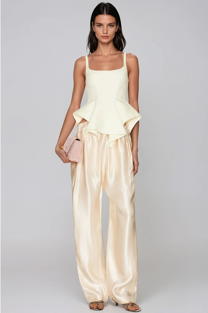 Haraldur Spaghetti Ruffle Pants Set