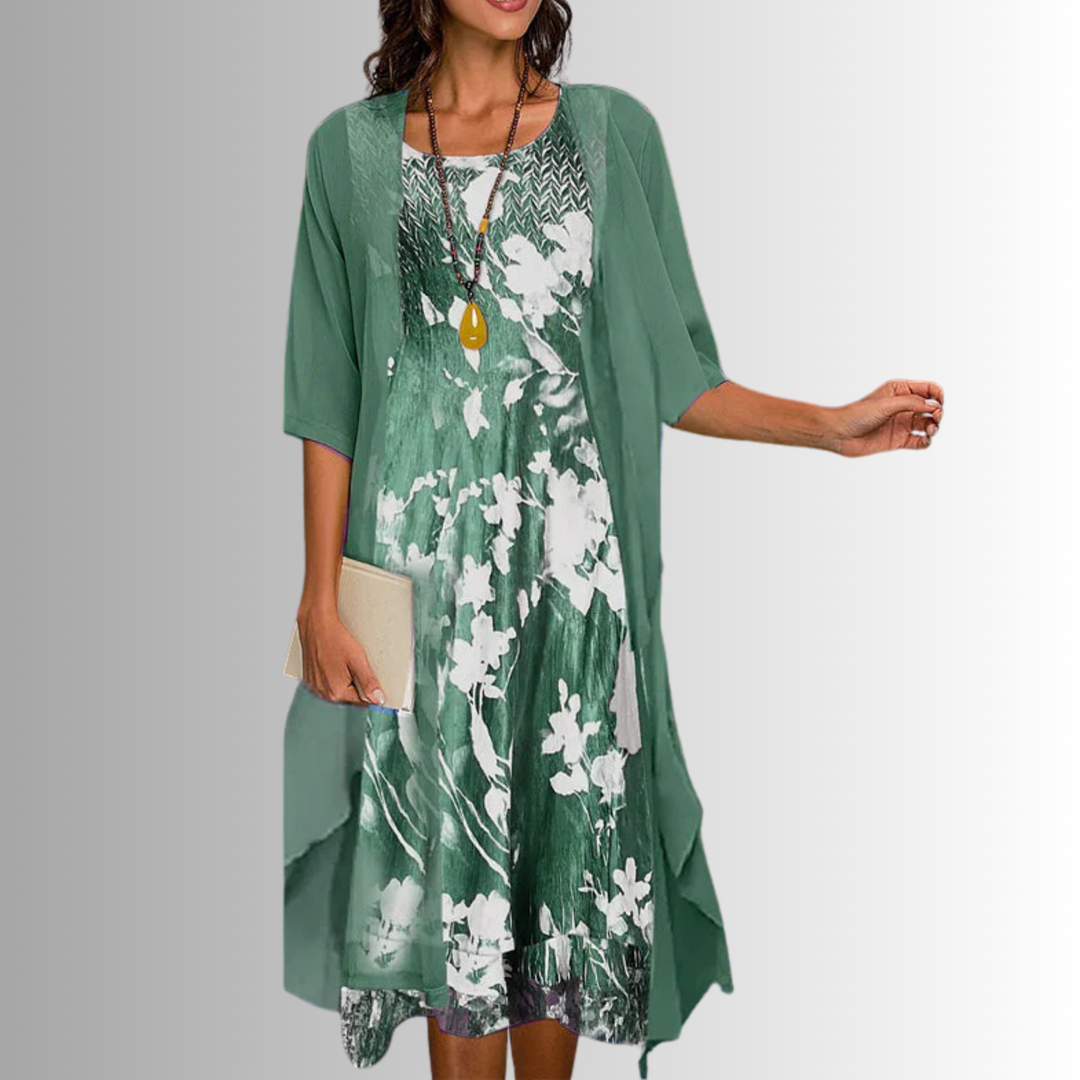 Becky | Layered Open Front Midi Dress