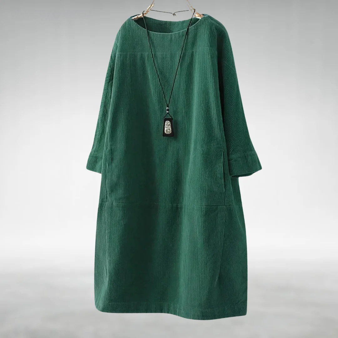 Amy | Relaxed Corduroy Midi Dress