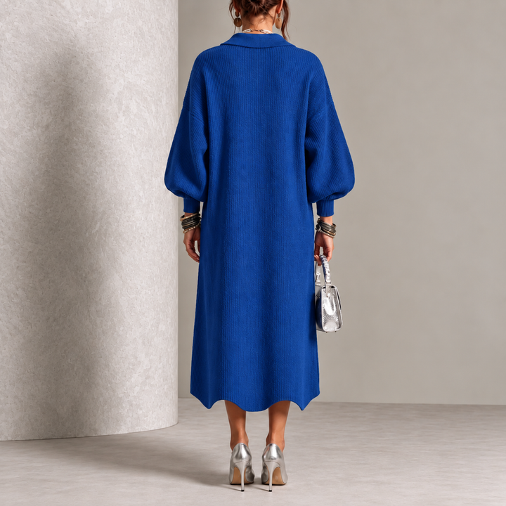 Evelyn | Elegant Button Knit Dress