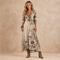 Lenora | Botanical Sketch Maxi Dress