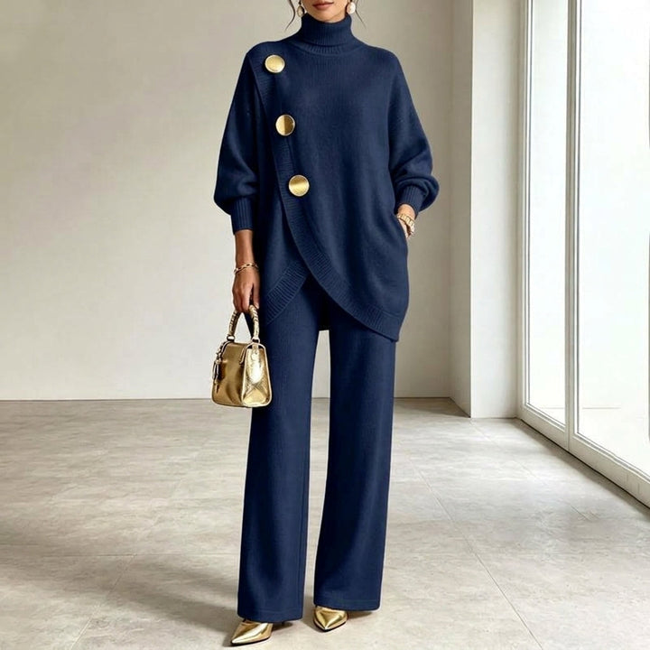 Noa | Knit Set – Turtleneck Sweater &amp; Wide-Leg Pants
