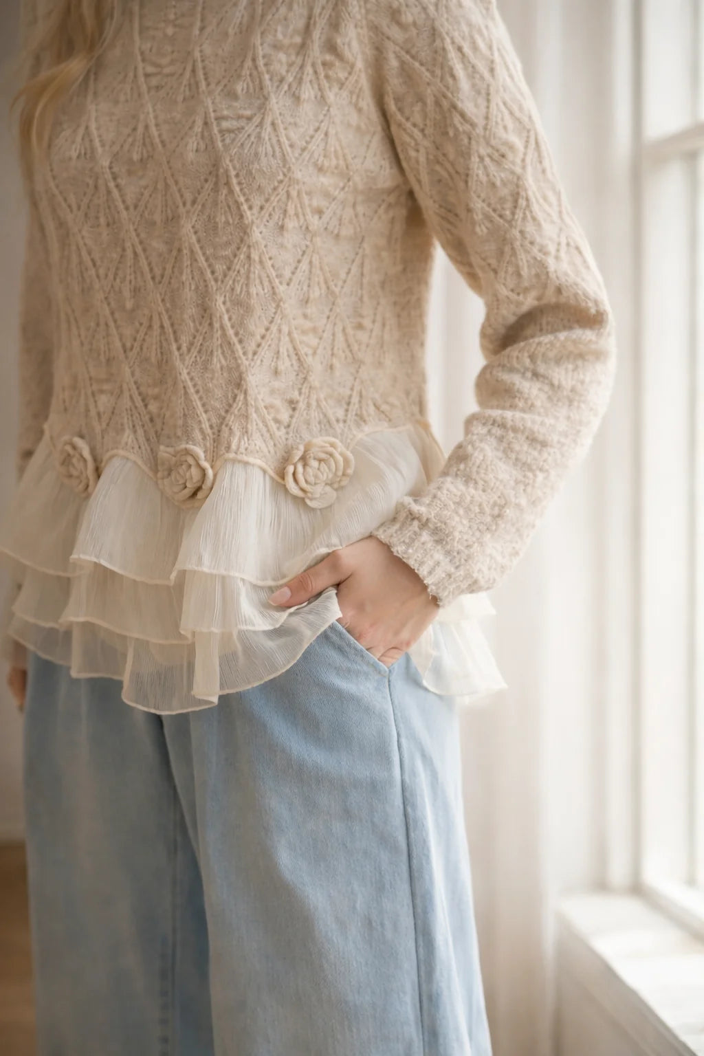 Ruvella | Elegant Ruffle Sweater