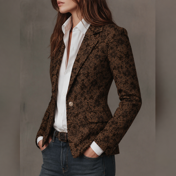 Helene | Fitted Jacquard Blazer