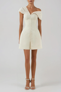 Fitzwilliam One Shoulder Ruch Mini Dress