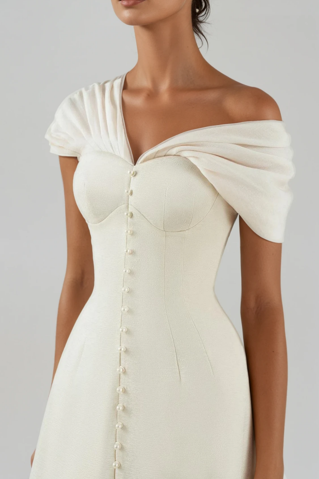 Fitzwilliam One Shoulder Ruch Mini Dress