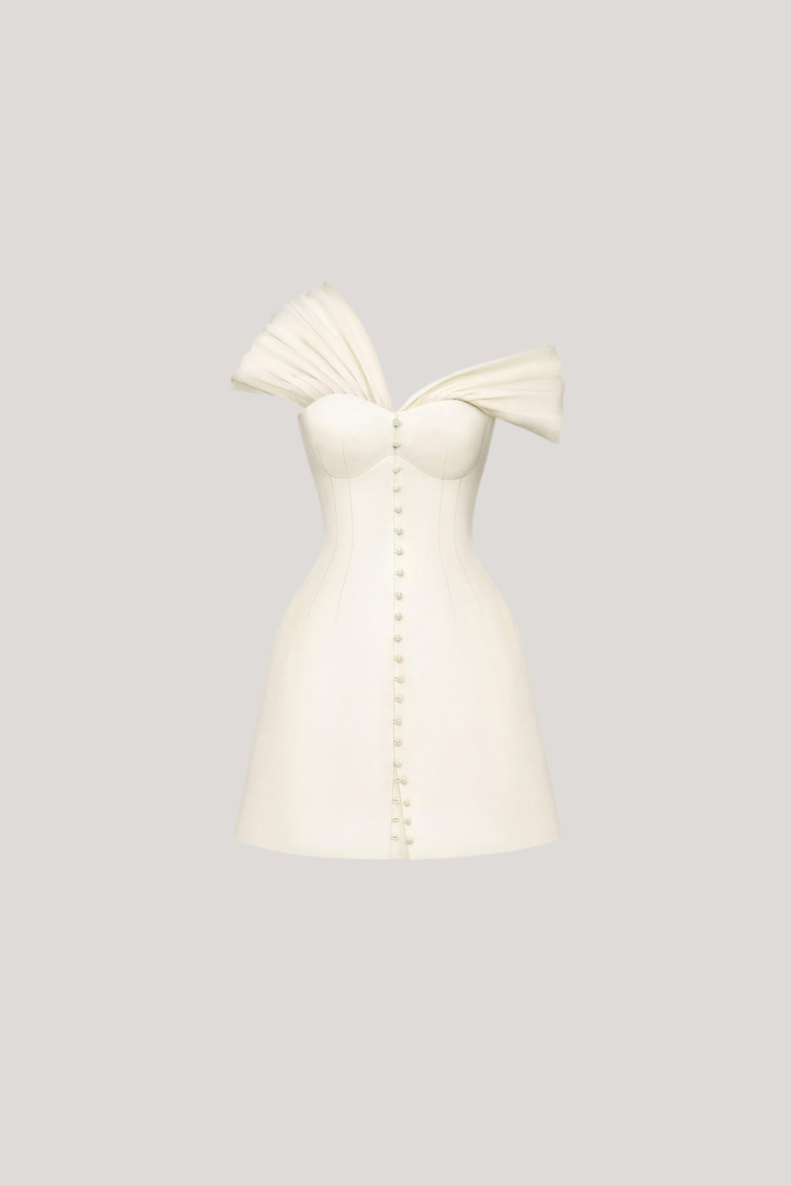 Fitzwilliam One Shoulder Ruch Mini Dress