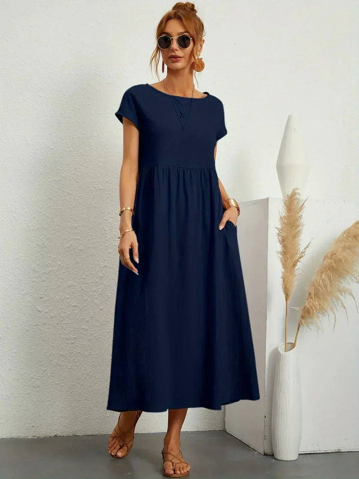 Gabrielle | Fluid midi dress of timeless elegance