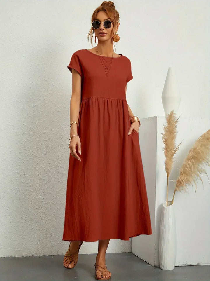 Gabrielle | Fluid midi dress of timeless elegance