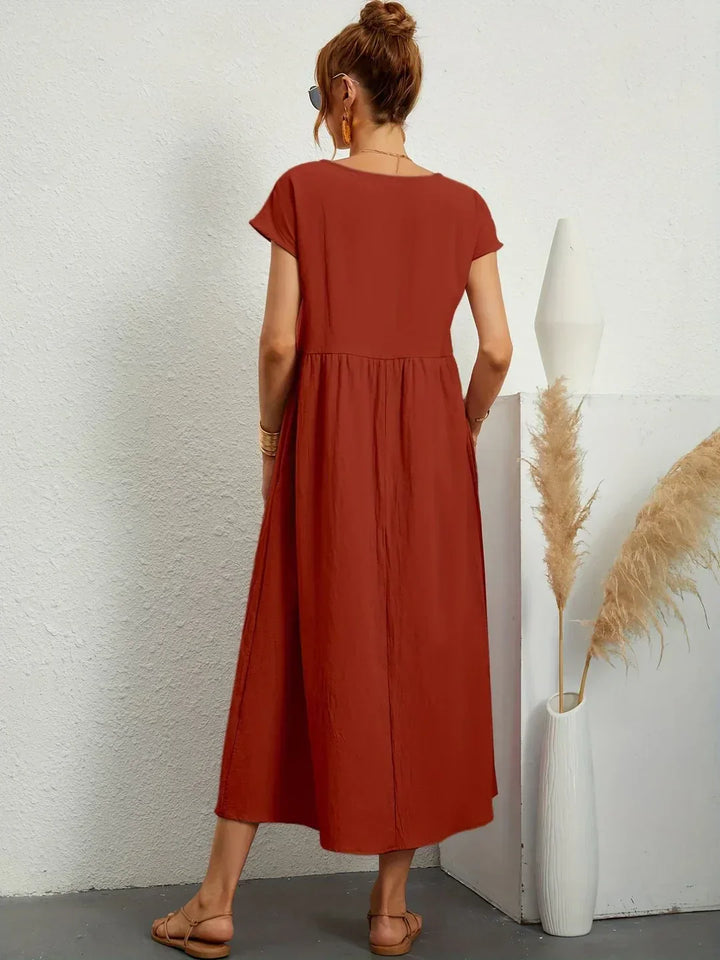 Gabrielle | Fluid midi dress of timeless elegance