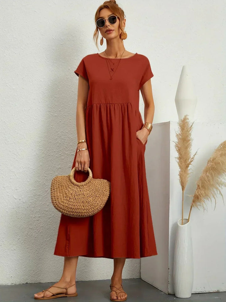 Gabrielle | Fluid midi dress of timeless elegance