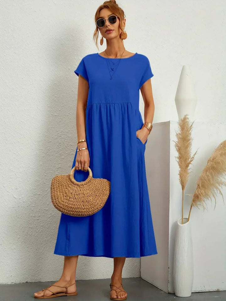 Gabrielle | Fluid midi dress of timeless elegance