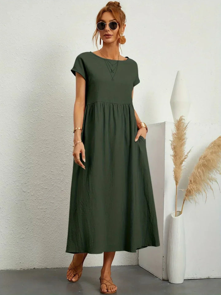 Gabrielle | Fluid midi dress of timeless elegance
