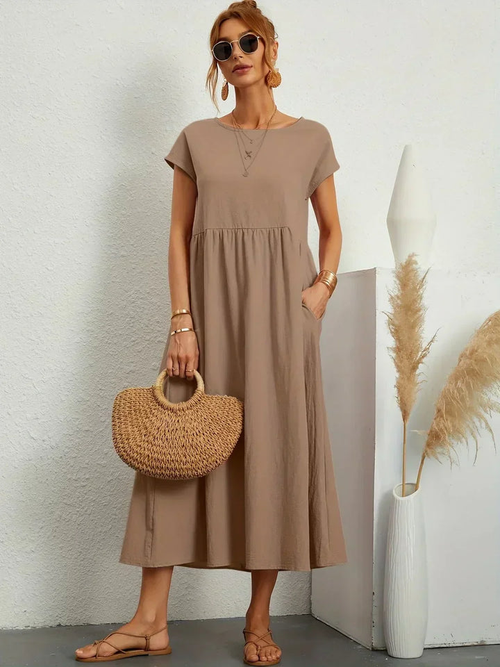 Gabrielle | Fluid midi dress of timeless elegance