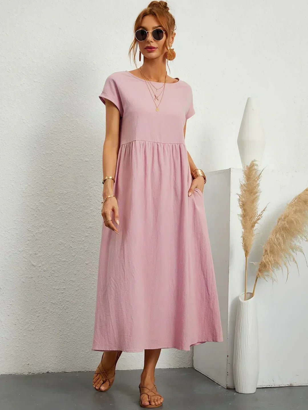 Gabrielle | Fluid midi dress of timeless elegance