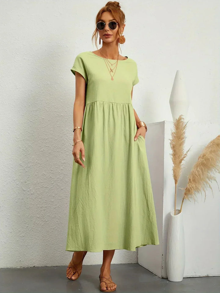 Gabrielle | Fluid midi dress of timeless elegance