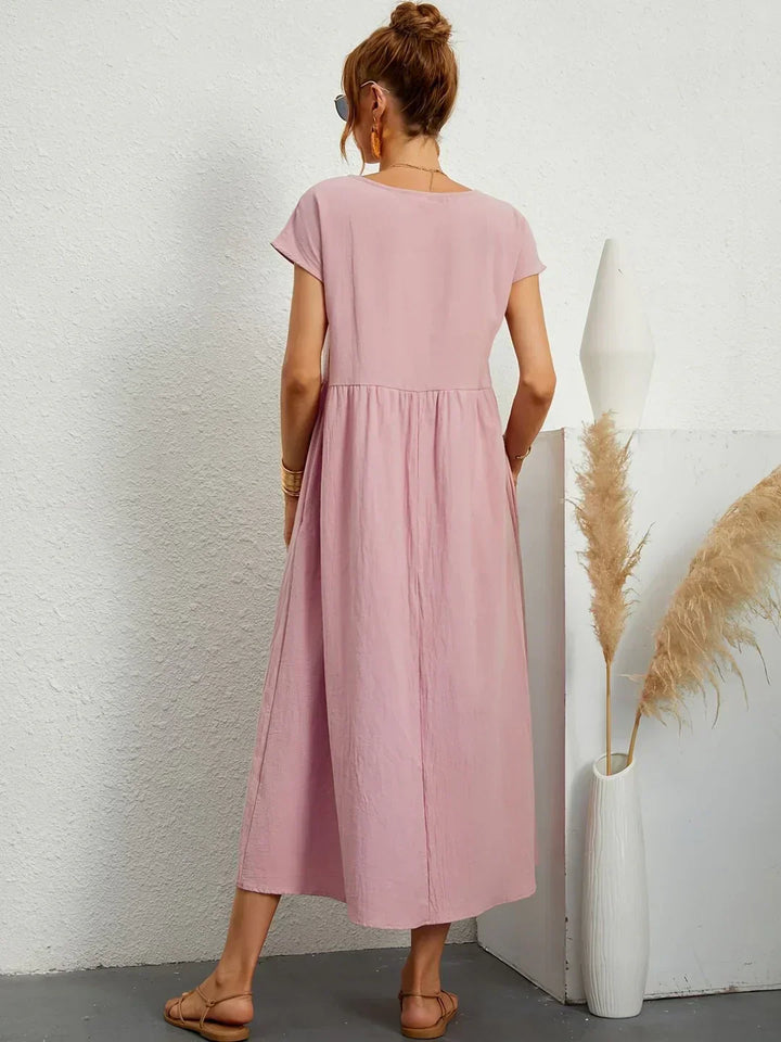 Gabrielle | Fluid midi dress of timeless elegance
