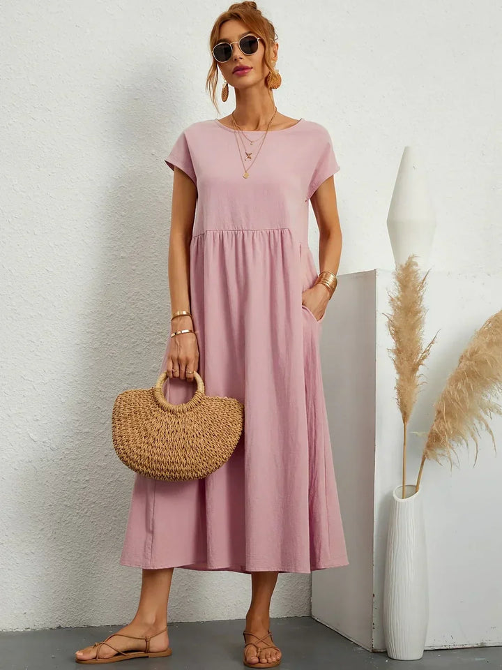 Gabrielle | Fluid midi dress of timeless elegance