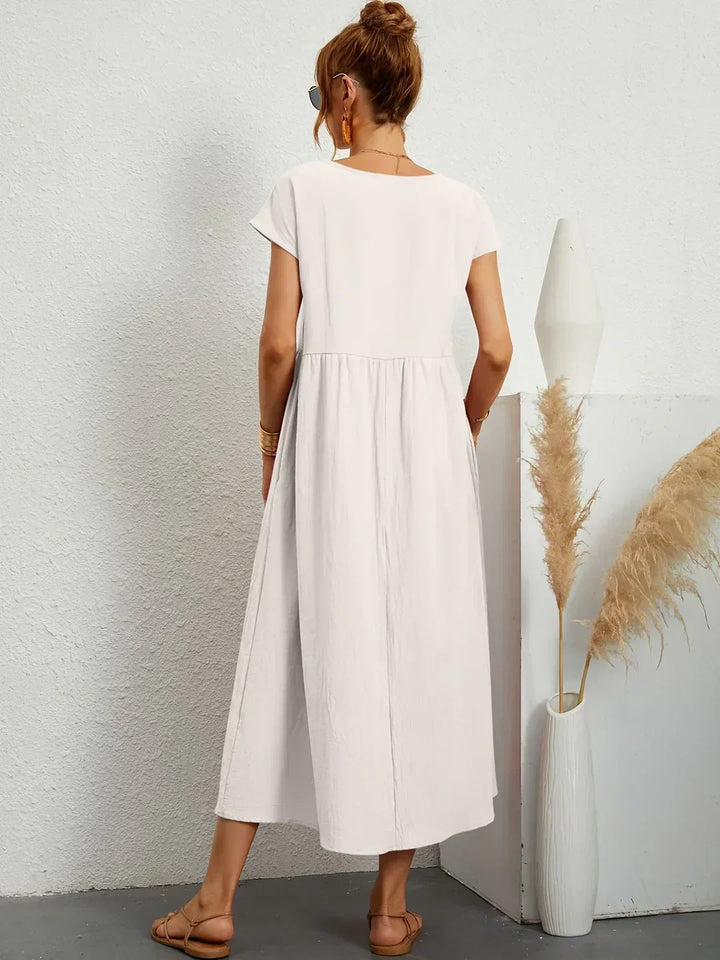 Gabrielle | Fluid midi dress of timeless elegance