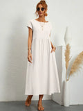 Gabrielle | Fluid midi dress of timeless elegance