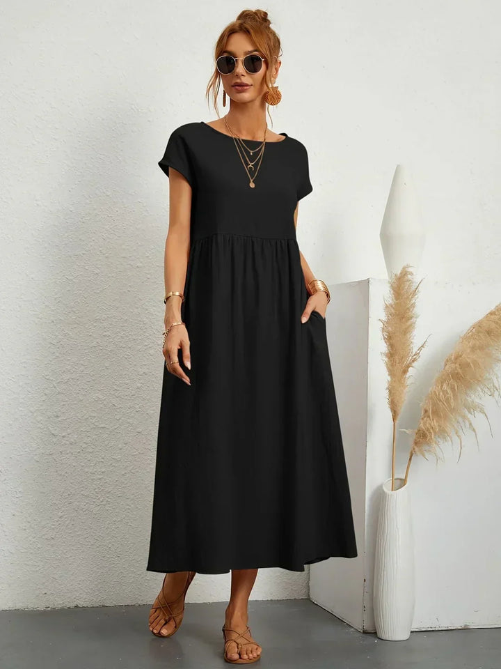 Gabrielle | Fluid midi dress of timeless elegance