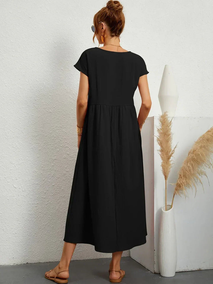 Gabrielle | Fluid midi dress of timeless elegance