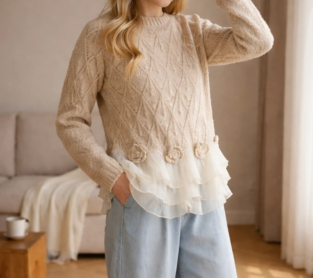 Ruvella | Elegant Ruffle Sweater
