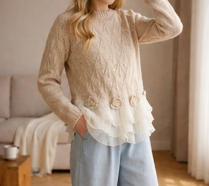 Ruvella | Elegant Ruffle Sweater