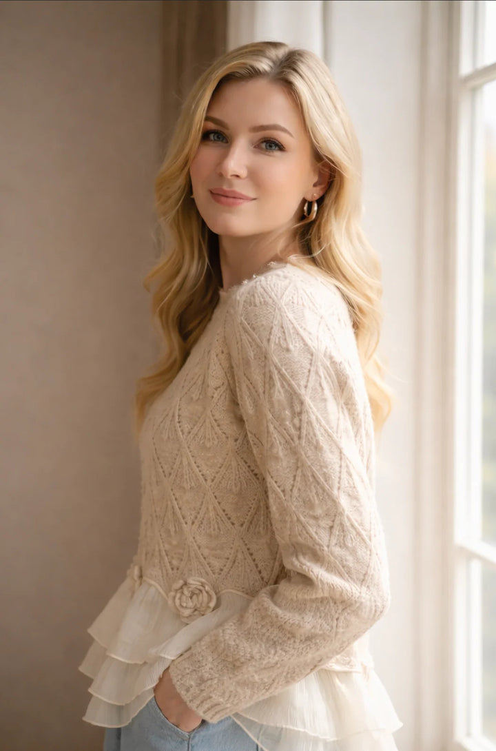 Ruvella | Elegant Ruffle Sweater