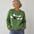 Charlotte | Green Cute Sheep Sweater