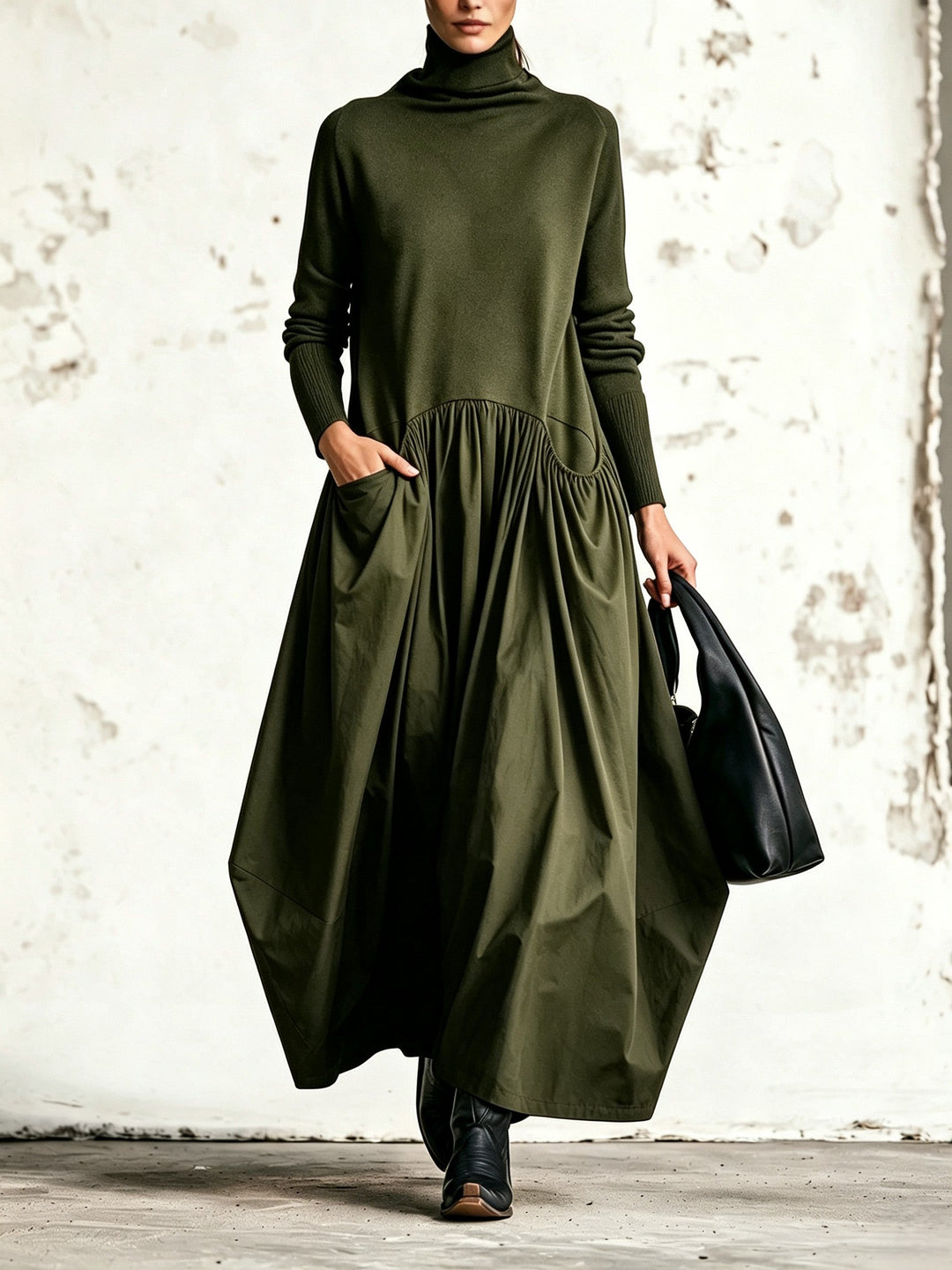 Linda | High Neck Pocket Maxi