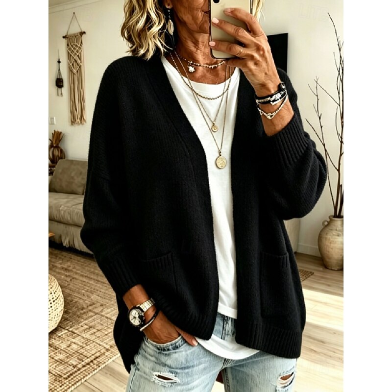 Hollis &amp; June | Juliet Relaxed Open-Front Cardigan