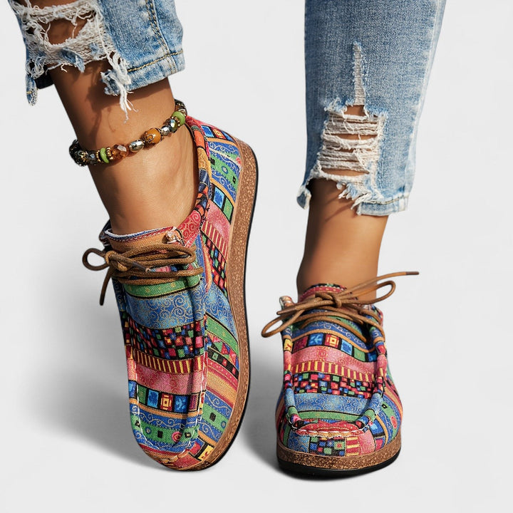 Emily | Boho Patchwork Sneakers