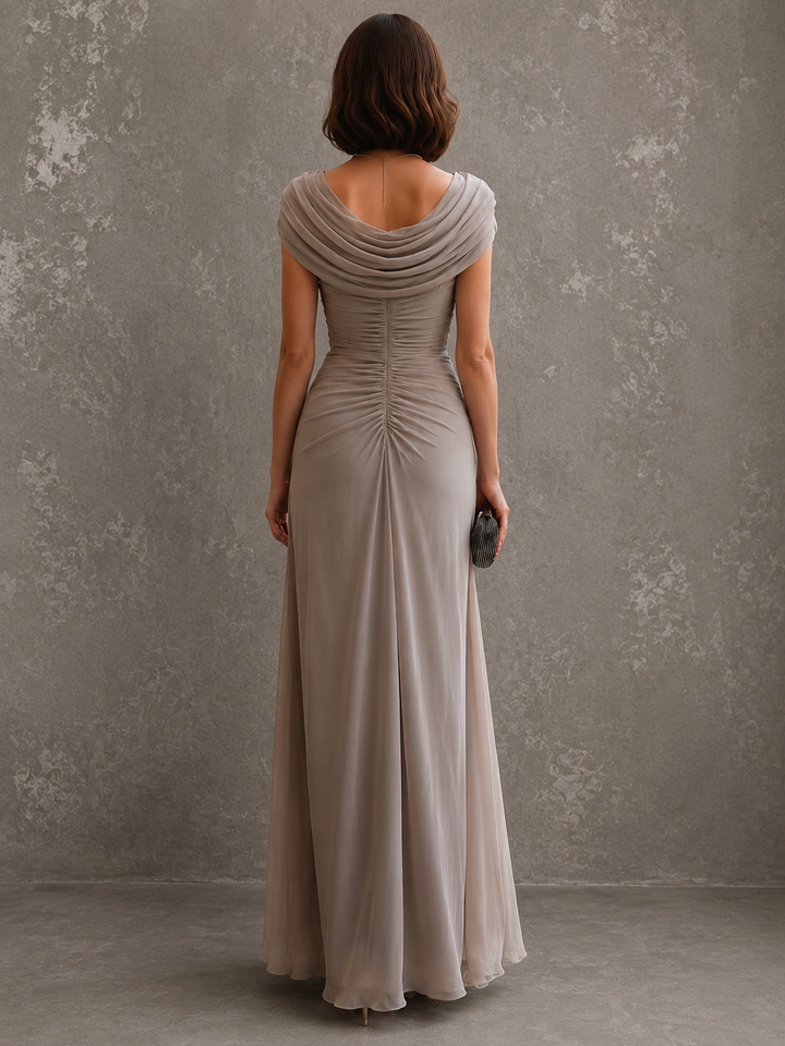 Jilliann | Draped Cowl-Neck Maxi Dress