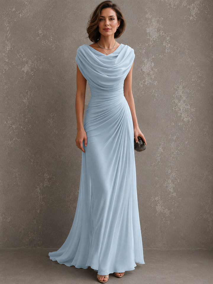 Jilliann | Draped Cowl-Neck Maxi Dress