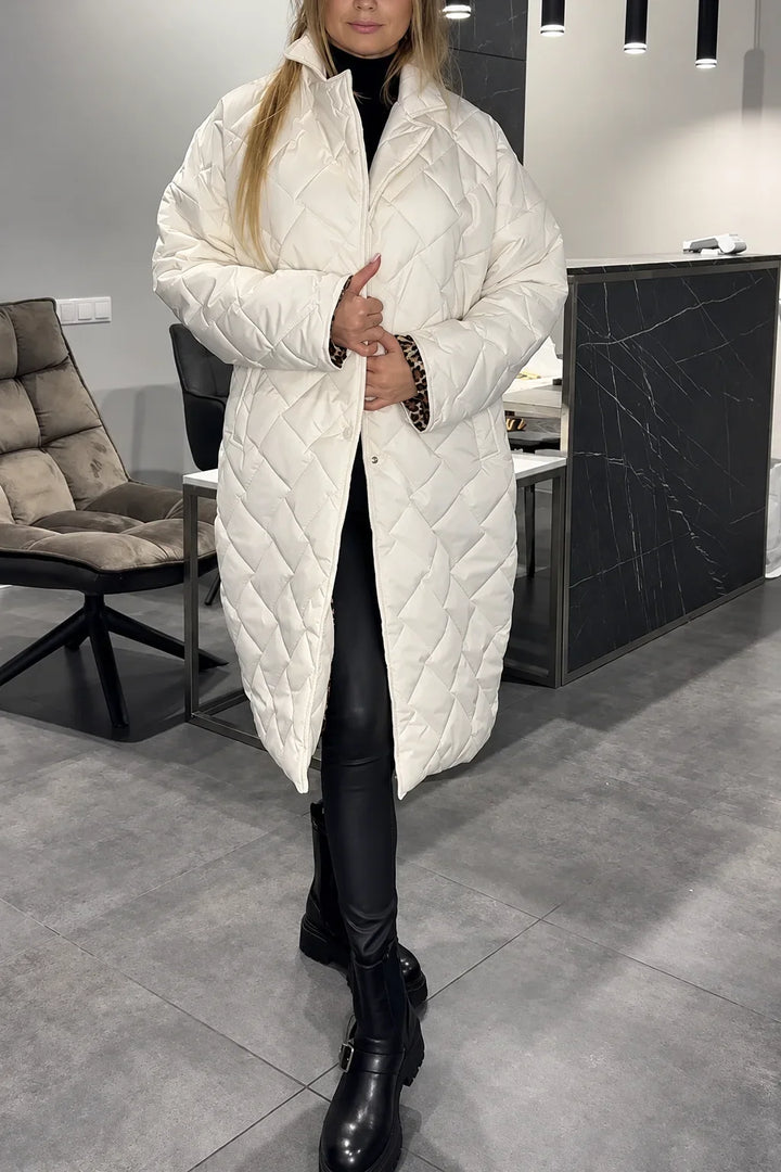 Kendall | Quilted Leopard-Lined Coat