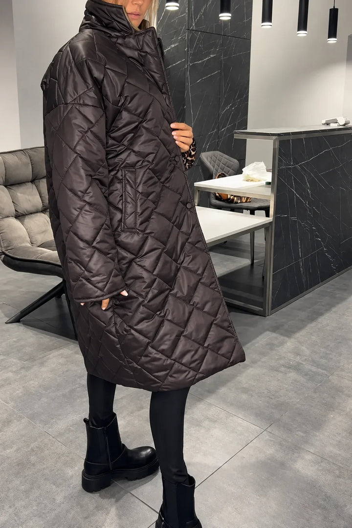 Kendall | Quilted Leopard-Lined Coat
