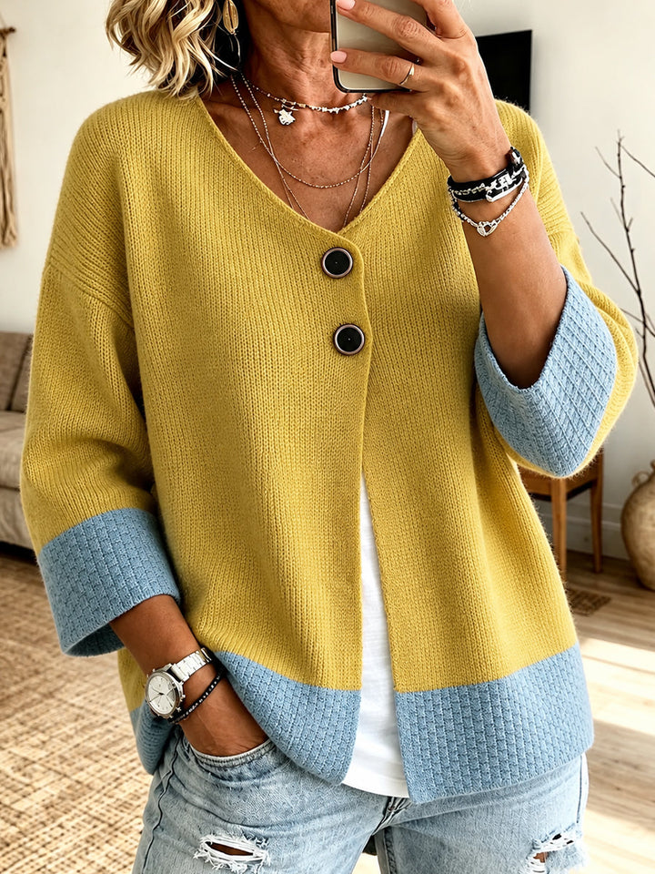 Jennifer | Color-block Knit Cardigan