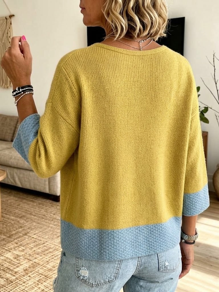Jennifer | Color-block Knit Cardigan