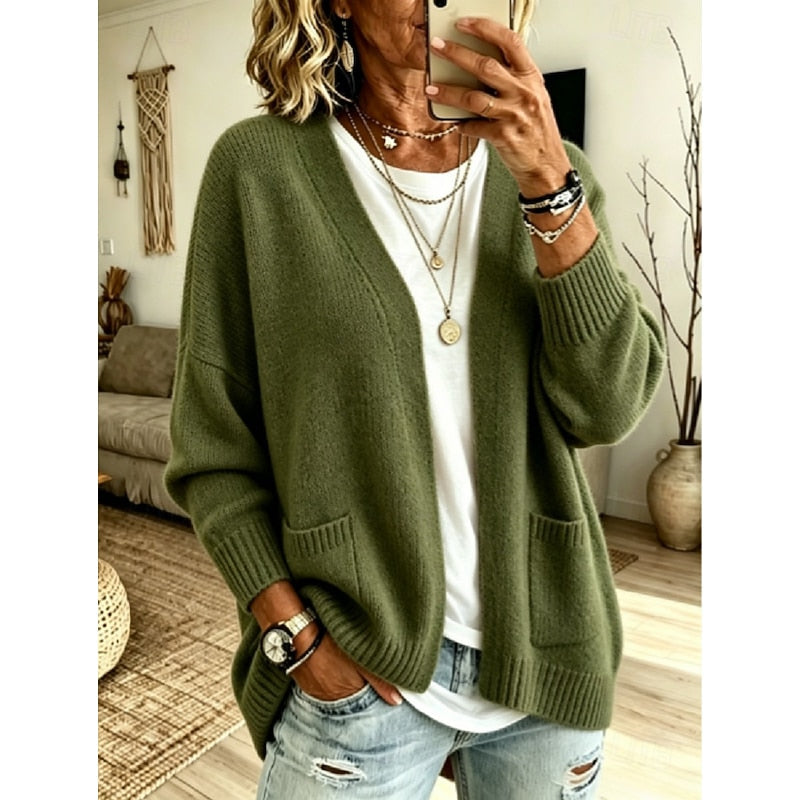 Hollis &amp; June | Juliet Relaxed Open-Front Cardigan