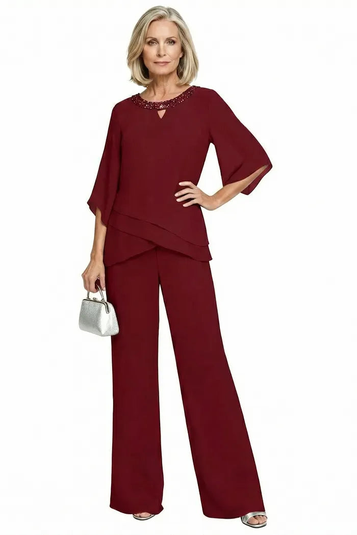 Nancy | Sophisticated Loose-Fit Formal Pant Set
