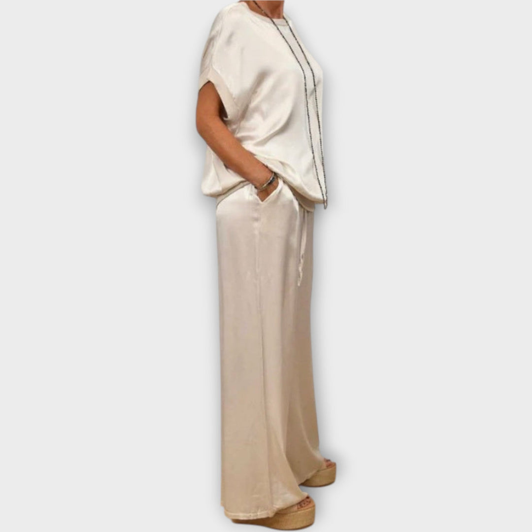 Kimberly | Luxury Satin Two-Piece Set