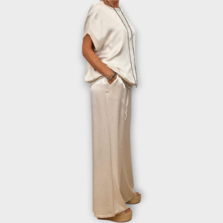 Kimberly | Luxury Satin Two-Piece Set