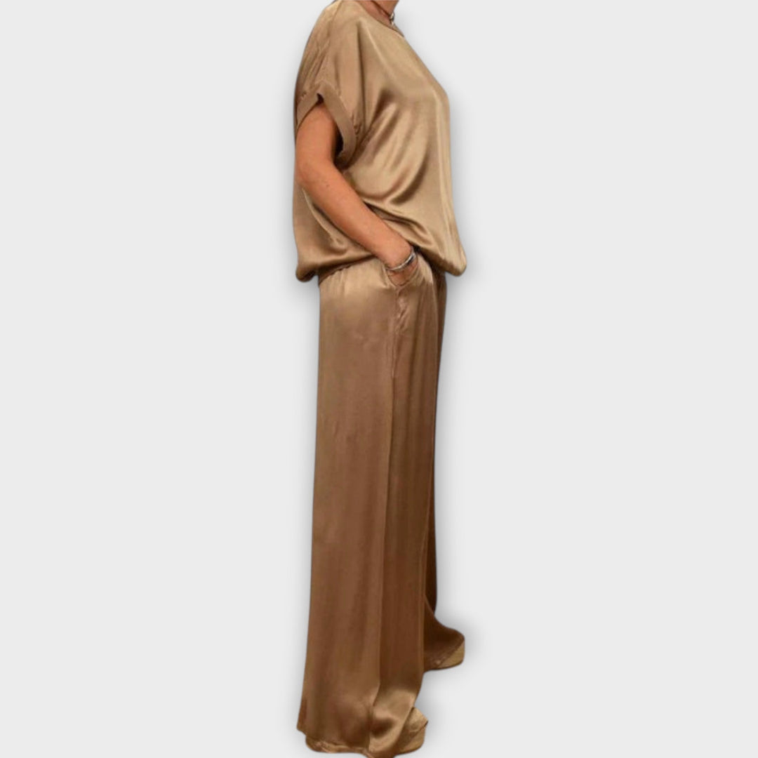 Kimberly | Luxury Satin Two-Piece Set