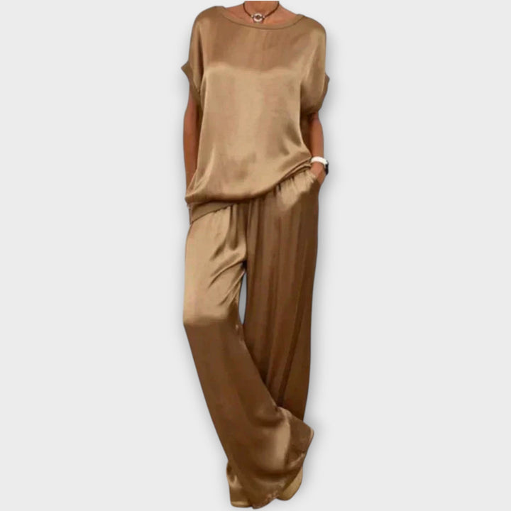 Kimberly | Luxury Satin Two-Piece Set