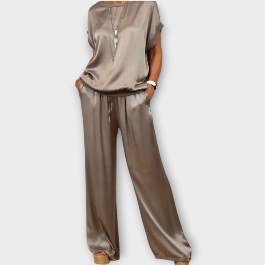 Kimberly | Luxury Satin Two-Piece Set