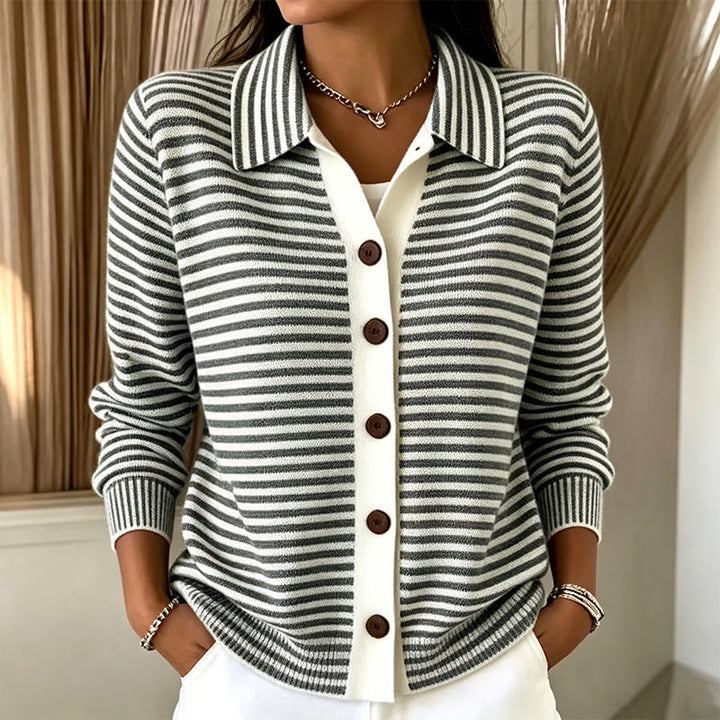 Olivia | Striped Knit Cardigan