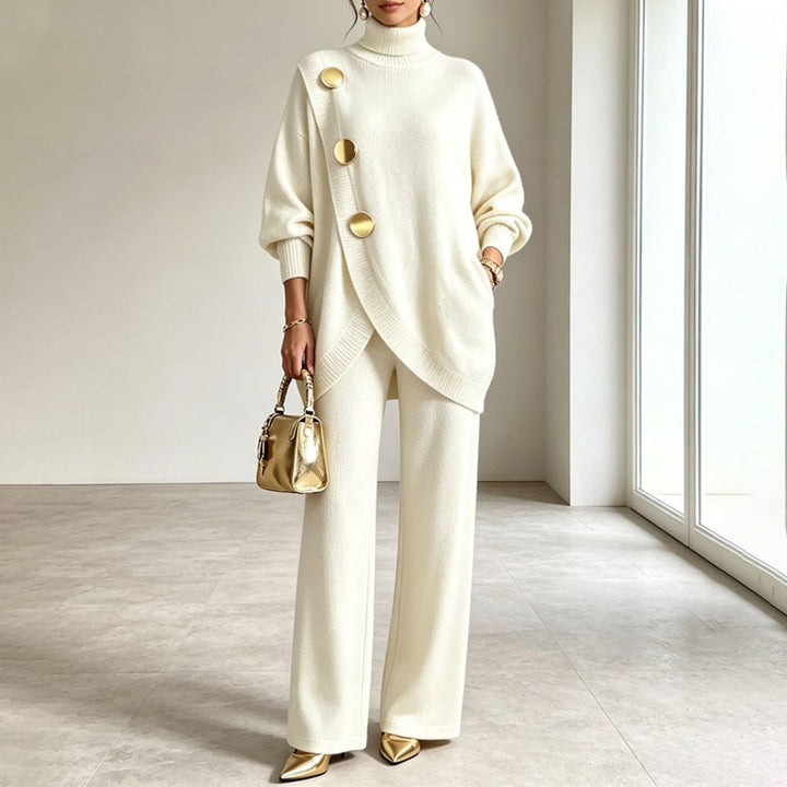 Noa | Knit Set – Turtleneck Sweater &amp; Wide-Leg Pants